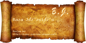 Baza Józsiás névjegykártya